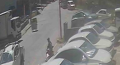 Ahlat'ta çöp konteyneri caddeyi birbirine kattı