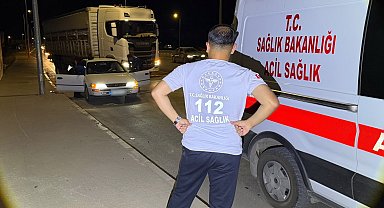 Aldığı maddenin etkisiyle baygın bulunan sürücü ekipleri harekete geçirdi