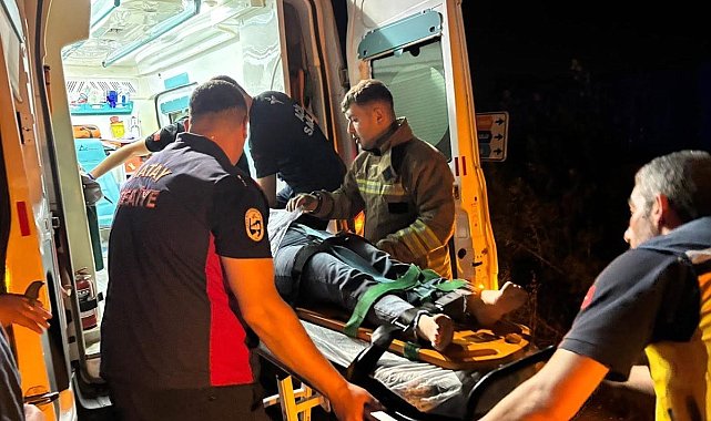 Antakya'da dereye uçan motosikletin sürücüsü yaralandı
