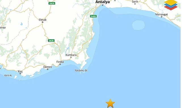 Antalya'da 3.5 büyüklüğünde deprem
