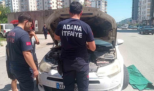 Araçların motoruna giren kedi, itfaiyeyi seferber etti