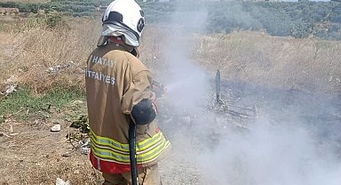 Arsuz'da çöplük yangını