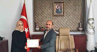 Aydıntepe Müftülüğü personeli başarı belgesiyle taltif edildi
