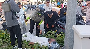 Aynı kavşakta bir saat arayla iki ayrı motosiklet kazası: 2 yaralı