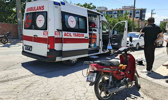 Bafra'da motosiklet sürücüsü yaralandı