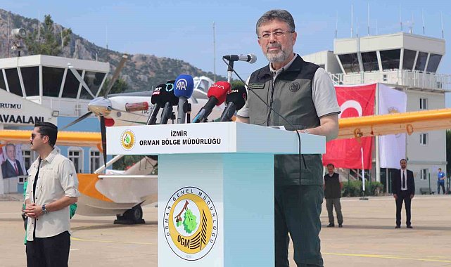 Bakan Yumaklı: "28 uçak, 119 helikopter, 14 İHA ile yeşil vatanımıza havadan kalkan oluyoruz"