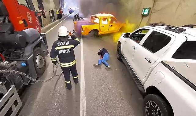 Bartın'da tünel içerisinde gerçeği aratmayan tatbikat