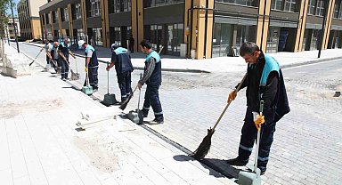Battalgazi Belediyesi'nden Akpınar Çarşısı'nda temizlik çalışması