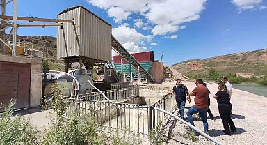 Bayburt'ta hazır beton tesislerine çevre denetimi
