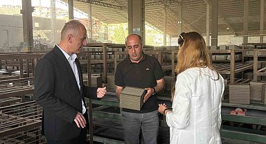 Bayburt'taki tuğla fabrikasında çevre denetimi yapıldı