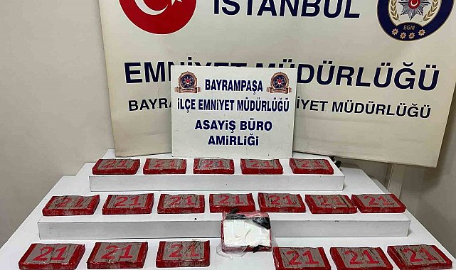 Bayrampaşa'da bir araçta 20 kilogram kokain bulundu