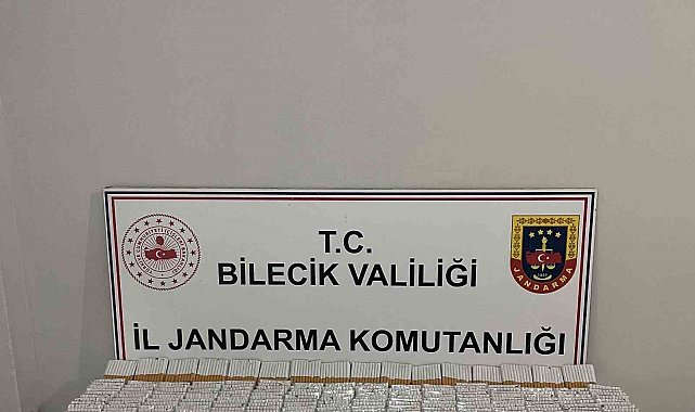 Bilecik'te 9 bin 320 adet doldurulmuş makaron ele geçirildi
