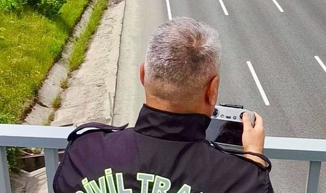 Bilecik'te drone destekli trafik denetimi