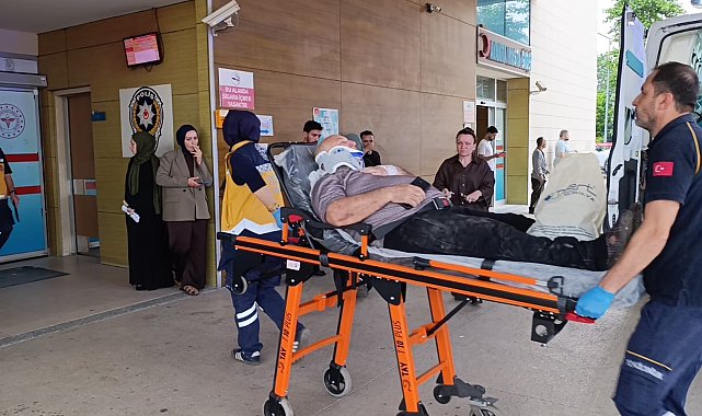 Bursa'da devrilen kamyonun sürücüsü yaralandı