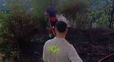 Çamlıbel de ot yangını korkuttu