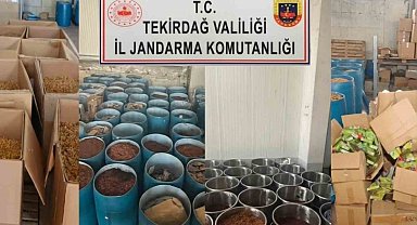 Çerkezköy'de 84 milyon TL değerinde kaçak tütün ele geçirildi