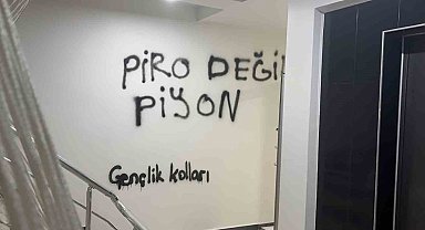 CHP Kayseri İl Başkanlığı binasının duvarlarına boyayla yazılar yazıldı