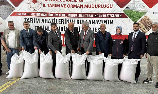 Coğrafi işaretli "Konuralp pirinci" için 82 çiftçiye 50 ton tohum desteği