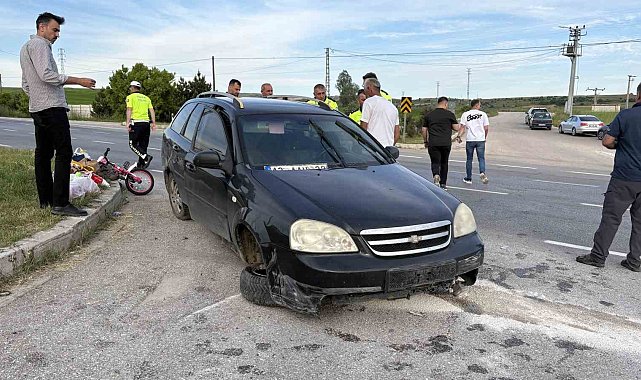 Çorum'da otomobil ile tanker çarpıştı: 4 yaralı