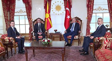 Cumhurbaşkanı Erdoğan, Kuzey Makedonya Başbakanı Mickoski'yi kabul etti
