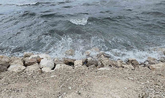 Dalgalar Van Gölü sahilini dövdü