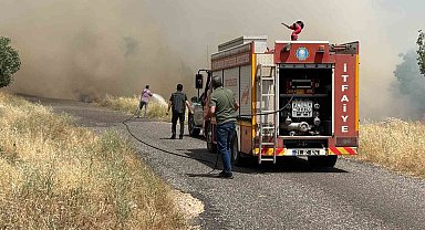 Diyarbakır'da ekili arazide yangın: Yüzlerce dönüm buğday tarlası kül oldu