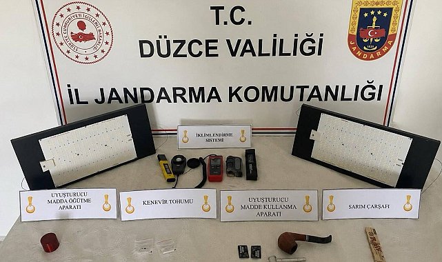 Düzce'de jandarmadan uyuşturucu operasyonu