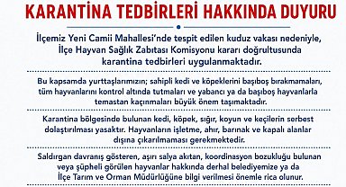 Edremit'te kuduz vakası sonrası karantina uygulaması başladı