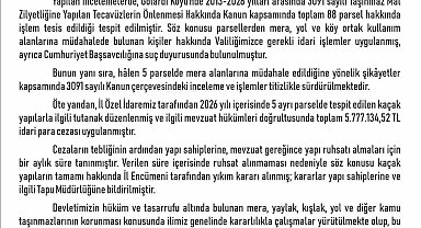 Elazığ'da kaçak yapılara 5 milyon 777 bin lira ceza ve yıkım kararı