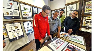 Erzurum Valisi Baruş, Karikatür Atölyesi ziyaretinde açıkladı: "İnsanları güldürebilmek çok kıymetli''
