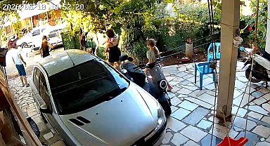 Fethiye'deki komşu dehşeti kamerada