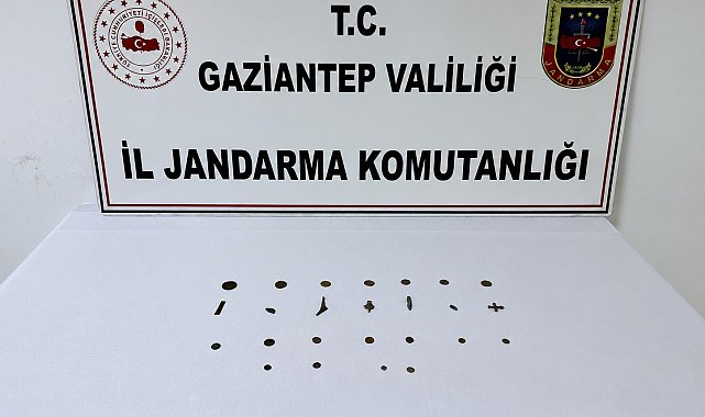Gaziantep'te 19 adet tarihi eser sikke ele geçirildi: 1 gözaltı