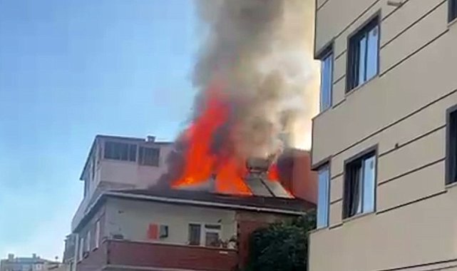 Gebze'de 3 katlı apartmanda korkutan yangın