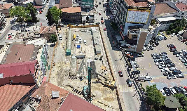 Gebze'de tarihi hamamı gün yüzüne çıkaracak tam otomatik otopark projesi yükseliyor