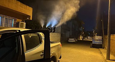 Germencik'te sivrisinek ve haşerelere karşı gece ilaçlaması