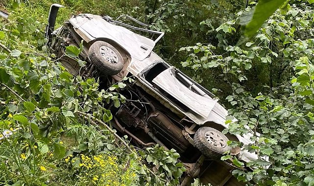 Giresun'da kamyonet dere yatağına uçtu: 1 ölü