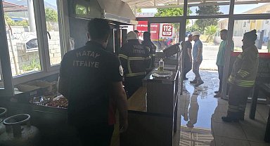 Hassa'da dönercide korkutan yangın