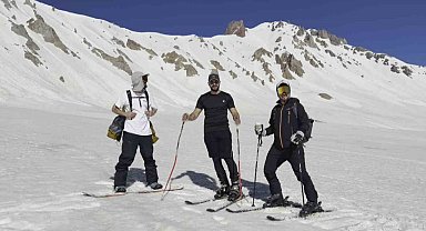 Haziran sonunda Erciyes'te kayak keyfi