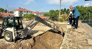 Hisarcık'ta Halk Ekmek Fabrikası için ilk kazma vuruldu