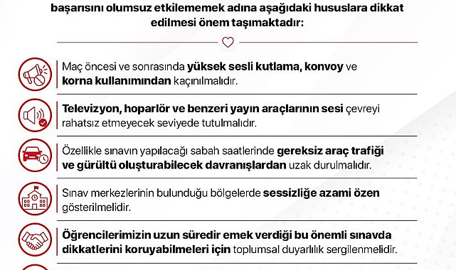 İletişim Başkanlığı'ndan YKS öncesi milli maçı uyarısı