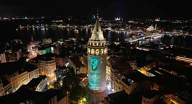 Kahramanmaraş'ın edebiyat ışığı Galata Kulesi'ne yansıdı