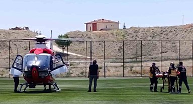 Kalp krizi geçiren hasta hava ambulansıyla Malatya'ya sevk edildi