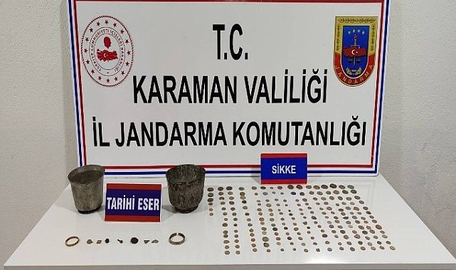 Karaman'da tarihi eser ele geçirildi: 6 tutuklama