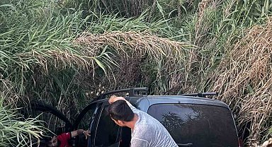 Kayıp şahsın kazada aracı ile sazlığa uçtuğu ortaya çıktı