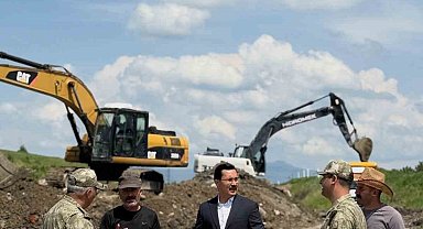 Kaymakam Demirtaş demiryolu şantiyesinde incelemelerde bulundu