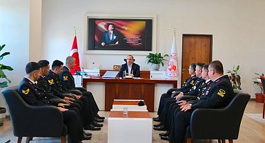Kaymakam Erdoğan jandarma personelini ağırladı