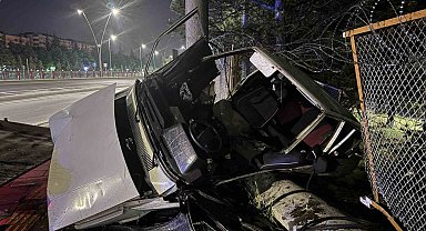 Kayseri'de kontrolden çıkan otomobil bahçeye uçtu: 3 yaralı