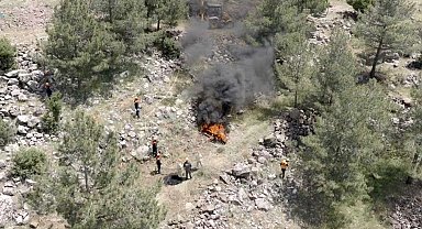 Kilis'te orman yangını müdahale tatbikatı yapıldı