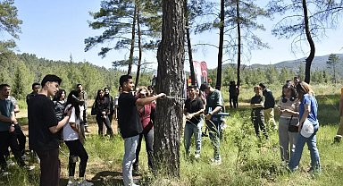 Köyceğiz'de Yüksekokul öğrencileri sahada uygulama yaptı