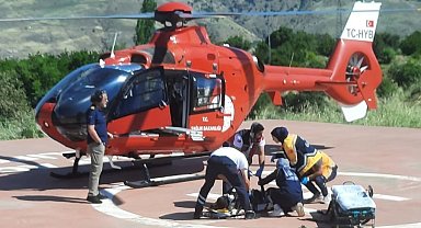 Malatya'da yaralanan vatandaş hava ambulansıyla hastaneye sevk edildi